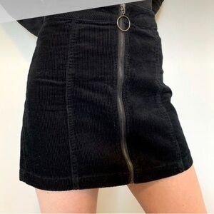 Velvety Zipper Skirt - Like New